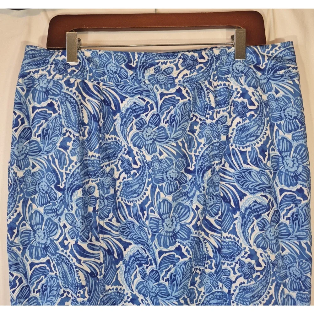 RipSkirt Hawaii Length 3 Wrap Skirt Large Happy Blues New w/Tags